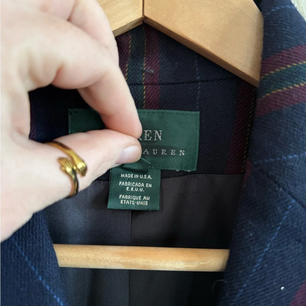 Vintage HTF 100% Wool Ralph Lauren Embroidered Blazer - Picture 3 of 16